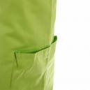 tablier a bavette couleur vert et poches centrales