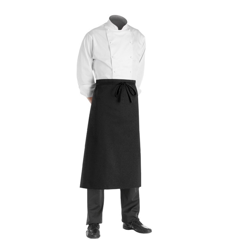 Tablier Noir Long Chef 90cm
