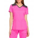 Blouse médicale col v rose Dickies