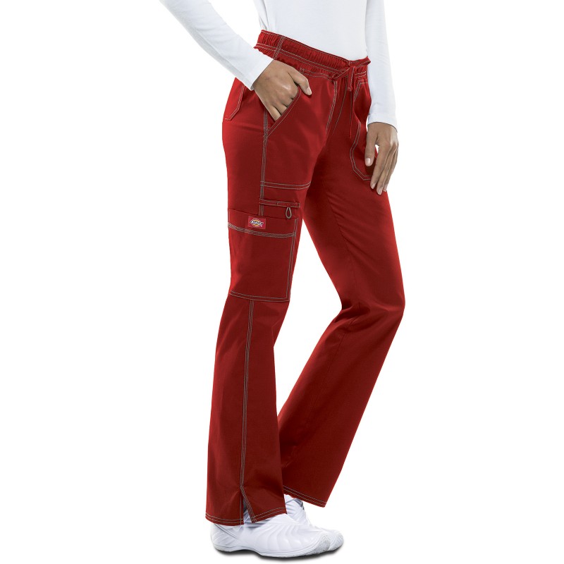 Pantalon pour femme Dickies taille basse rouge