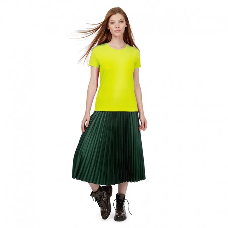 Tee-shirt de Travail Coton Femme Vert Lime - TOPTEX manches courtes