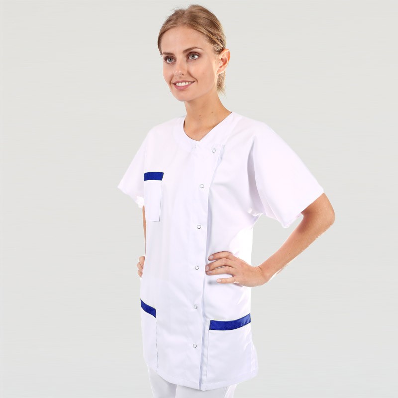 Blouse Medicale Asymétrique poches - MANELLI - Bleu Marine