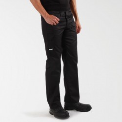 Pantalon de boucher noir confort ceinture  éponge
