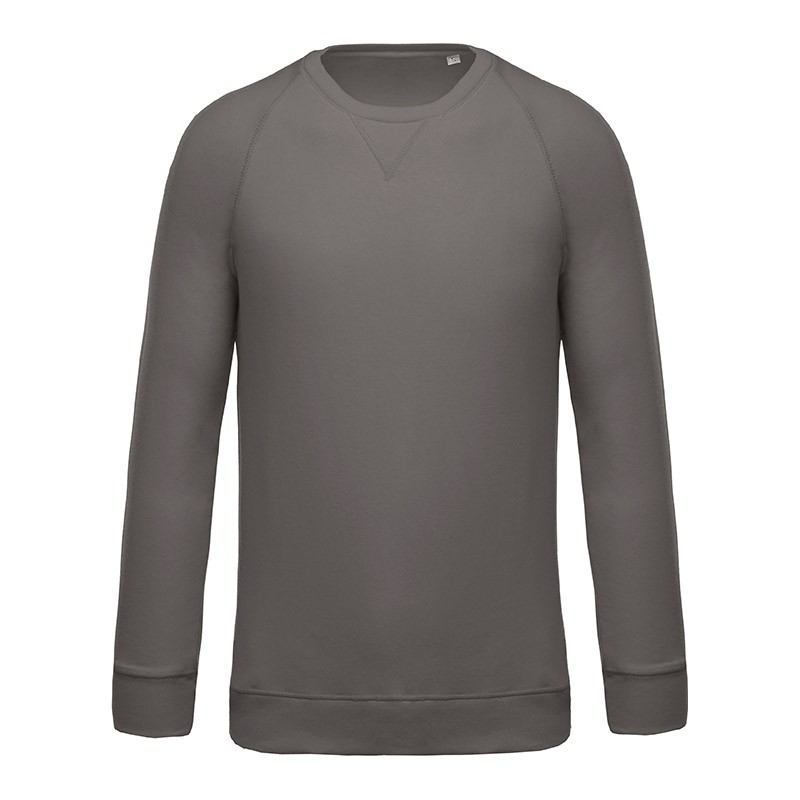 Sweat-Shirt Bio Col Rond Homme Gris TOPTEX