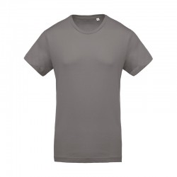 T-shirt de Travail Gris 100% Coton Bio Col Rond Homme TOPTEX