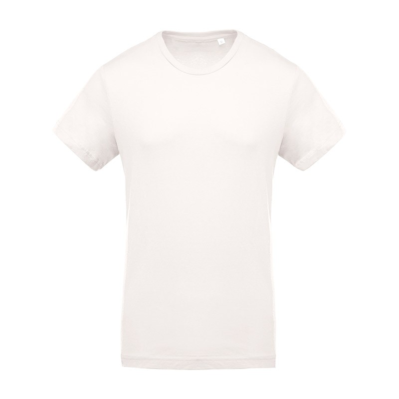 T-shirt de Travail Beige 100% Coton Bio Col Rond Homme TOPTEX
