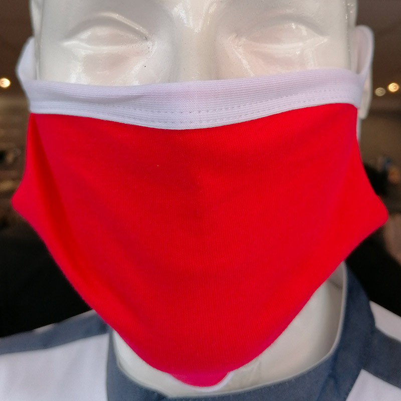 Masques de Protection Tissu 100% Coton et Filtres (Lot de 2) - ITALY rouge