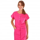 blouse de travail femme longue rose
