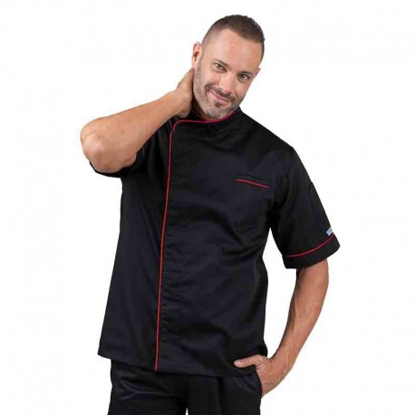 Veste de cuisine à manches courte noir
