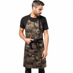 tablier de cuisine camouflage porté