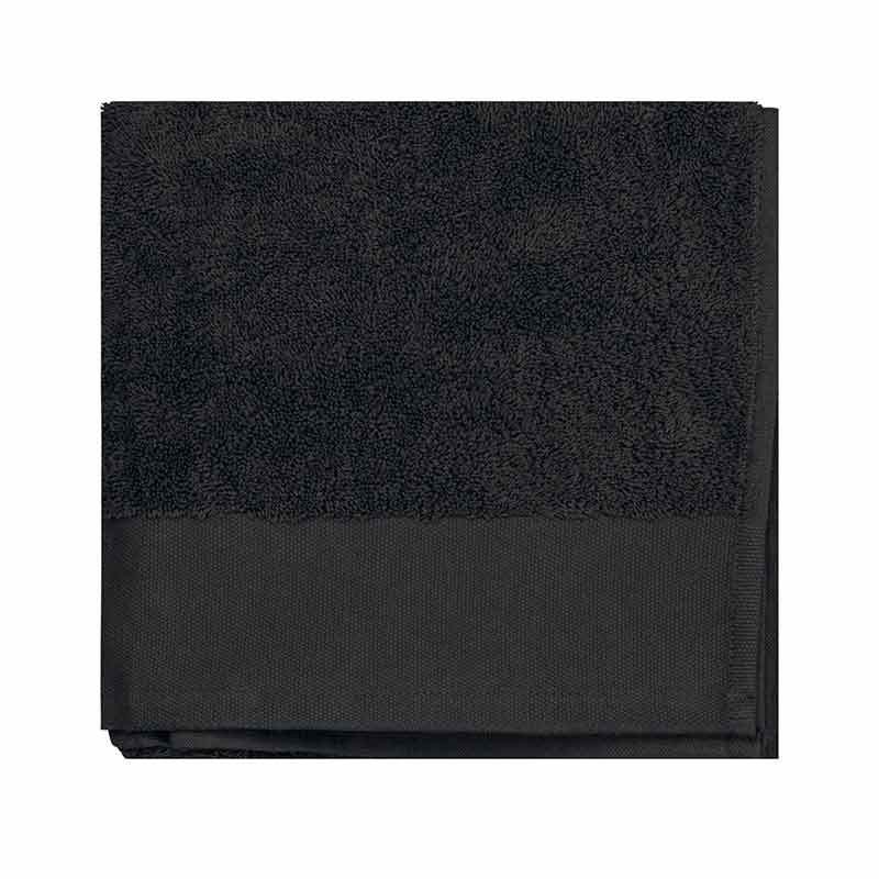 serviette de toilette coton bio noir