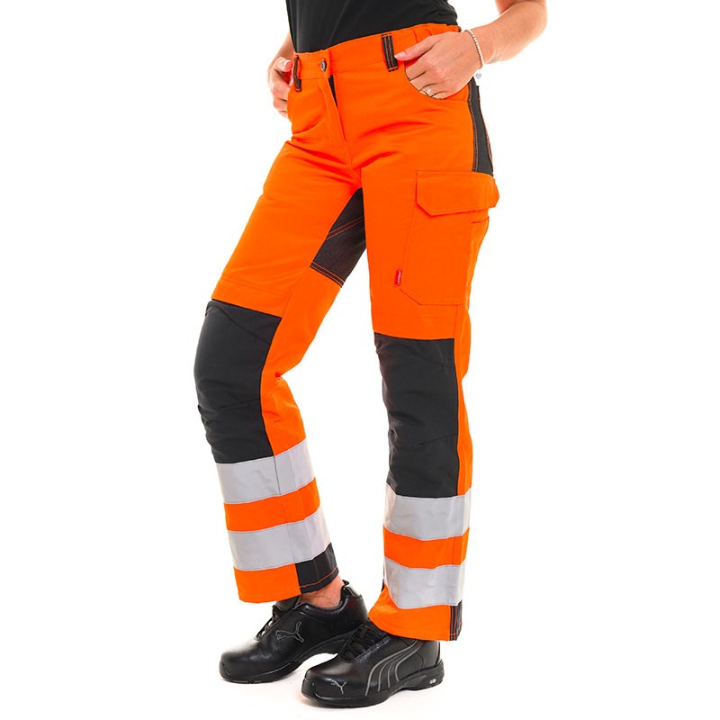 Pantalon orange fluo visibilité et sécurité