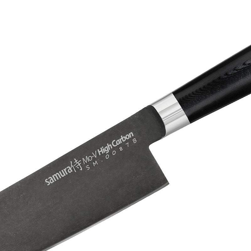 all black chef knife samura