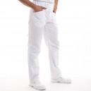 ROBUR Pantalon Blanc Mixte P/C Taille Elastique