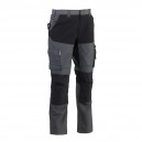 Pantalon de Travail Homme Extensible 4 Sens Gris et Noir - HEROCK