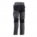 Dos Pantalon de Travail Homme Extensible 4 Sens Gris et Noir - HEROCK