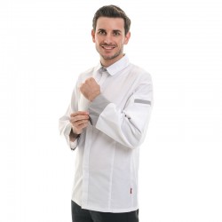 Veste chemise BASILIC BLANC/GRIS