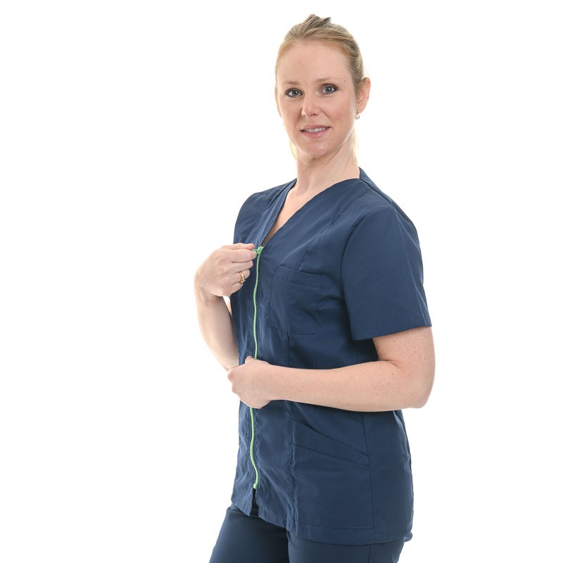 tenue infirmiere tunique bleu marine