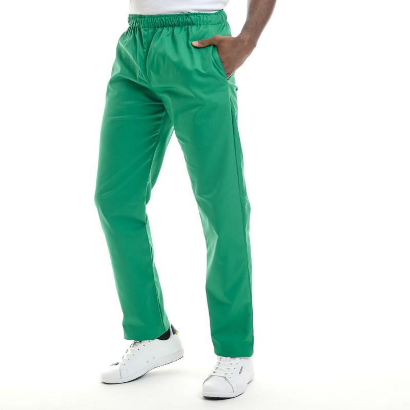 Pantalon élastique vert femme mixte infirmier pas cher