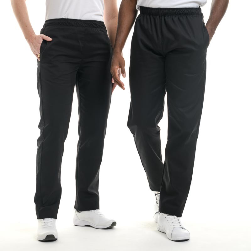 Pantalon de Pâtissier noir Manelli mixte homme et femme