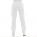 Pantalon de boulangère blanc grande taille mixte homme et femme poche arrière