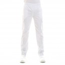 Pantalon de cuisine blanc avec poches latérales manelli
