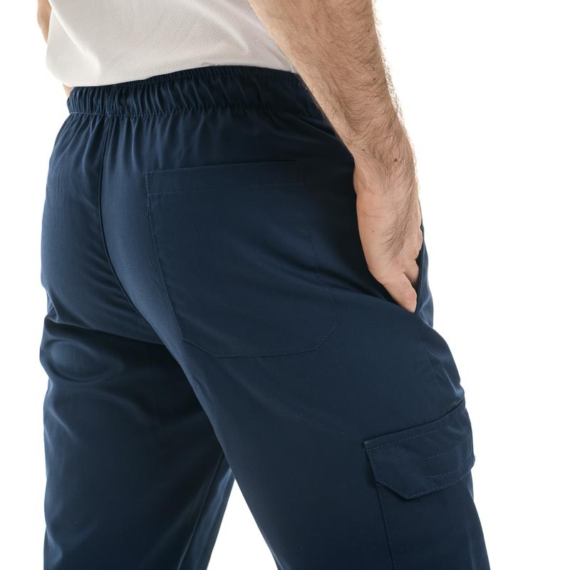 Pantalon bleu marine taille élastique