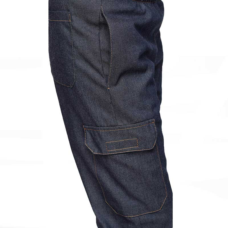 Pantalon Jean Cuisine Homme - MANELLI 2 poches latérales basses plaquées avec fermeture par grippers