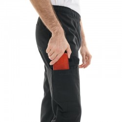 Pantalon médical noir poches latérales