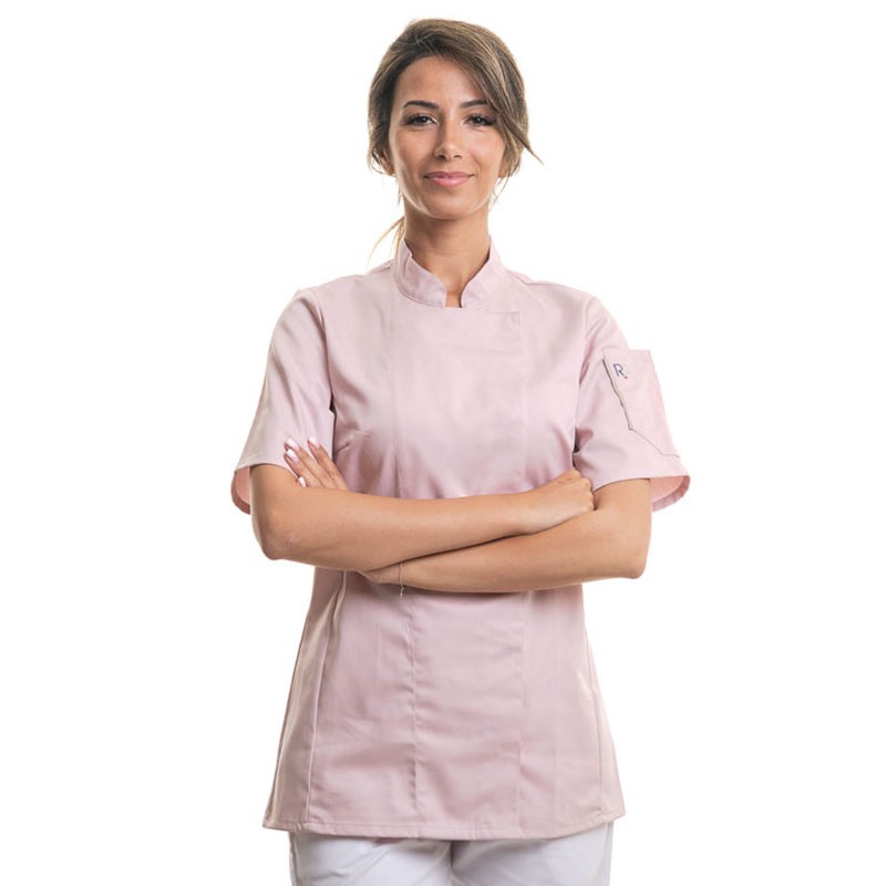 veste cuisine femme rose