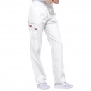Pantalon médical blanc en coton