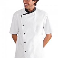 Veste de cuisine blanche juliuso Bragard, manche courte, parfait pour l'été