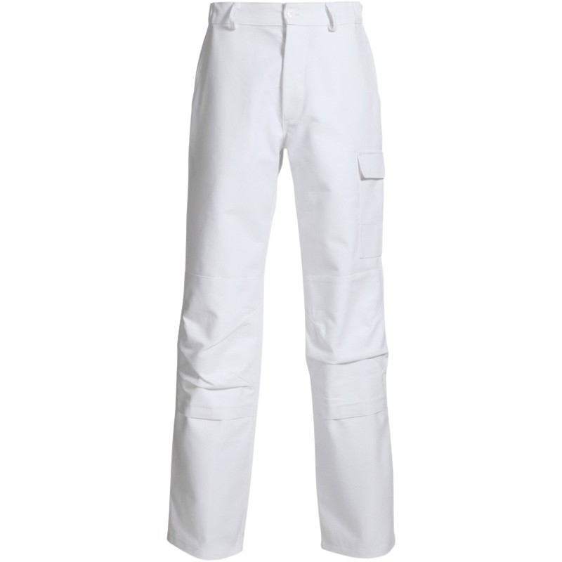 Pantalon de travail blanc homme avec poches, confort et qualité - Molinel