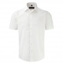 Chemise Fittée Homme Manches Courtes Blanc - RUSSEL by TOPTEX
