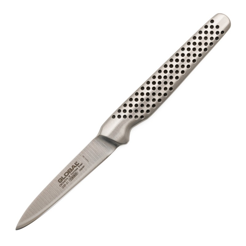 Couteau d'office plat 8cm (manche long) - Global