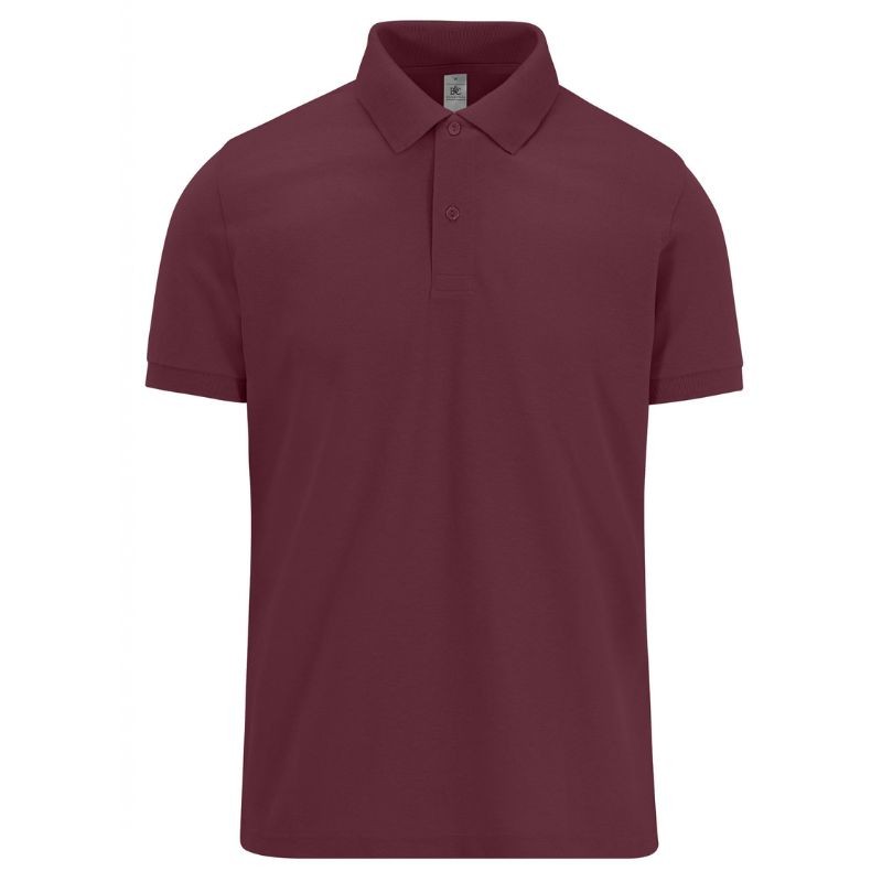 Polo Homme Manches Courtes Burgundy - B&C