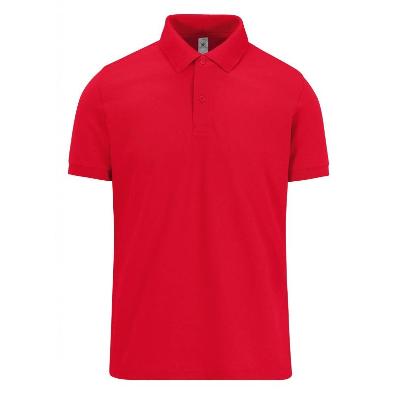 Polo Homme Manches Courtes Rouge - B&C