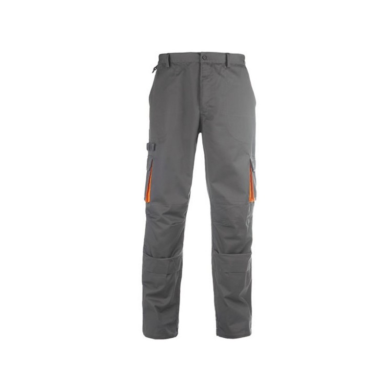 Pantalon de travail gris et orange