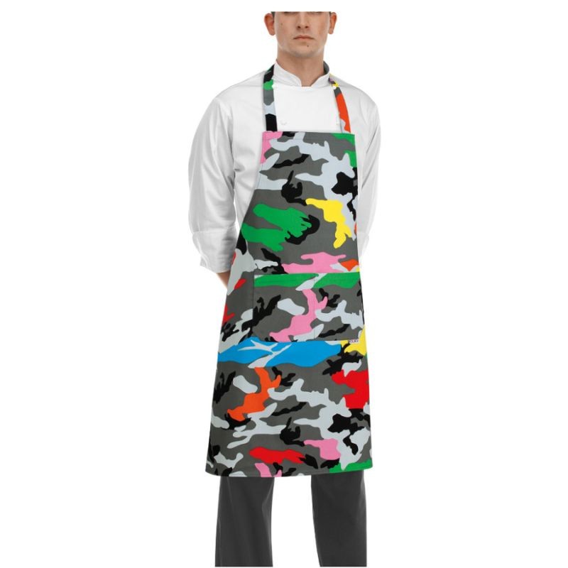 Tablier de Cuisine à Bavette Camouflage Multicolore - EGOCHEF