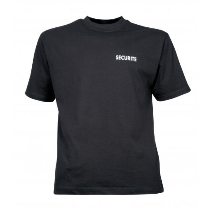 Tee-shirt Sécurité Noir 100% Coton - CITYGUARD