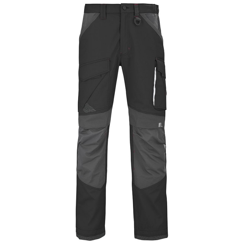 Pantalon de Travail Homme Ruler Noir / Gris Charcoal - ADOLPHE LAFONT