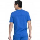 Blouse Médicale Homme Tissu Extensible Bleu Royal Dos