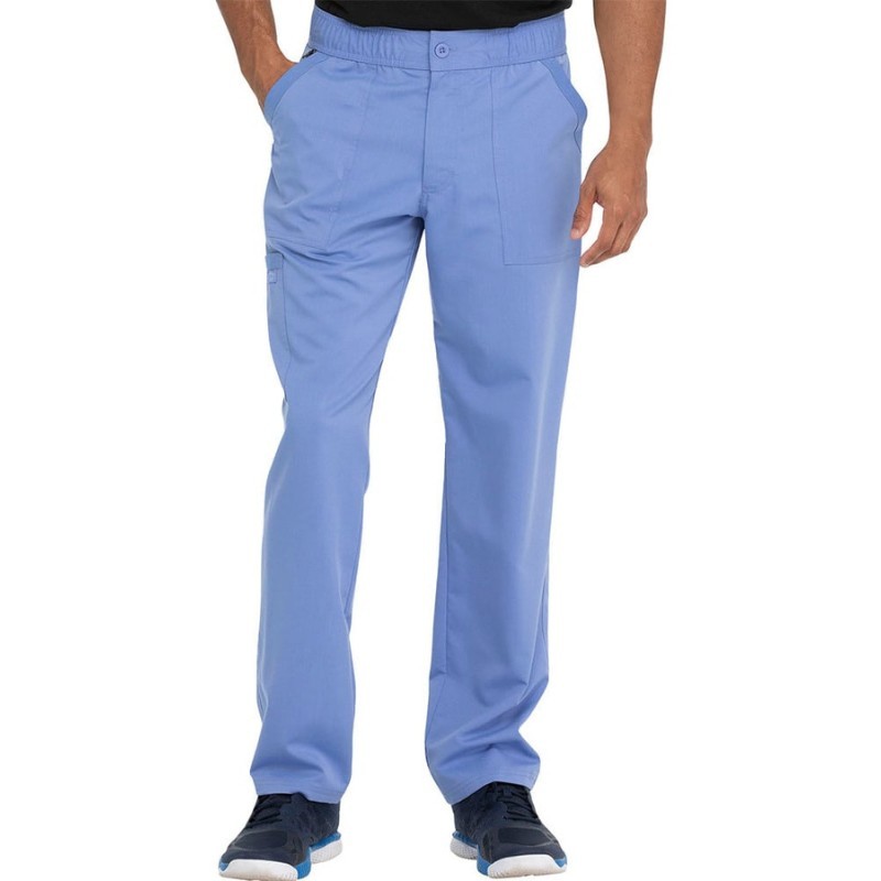 Pantalon médical homme bleu ciel face