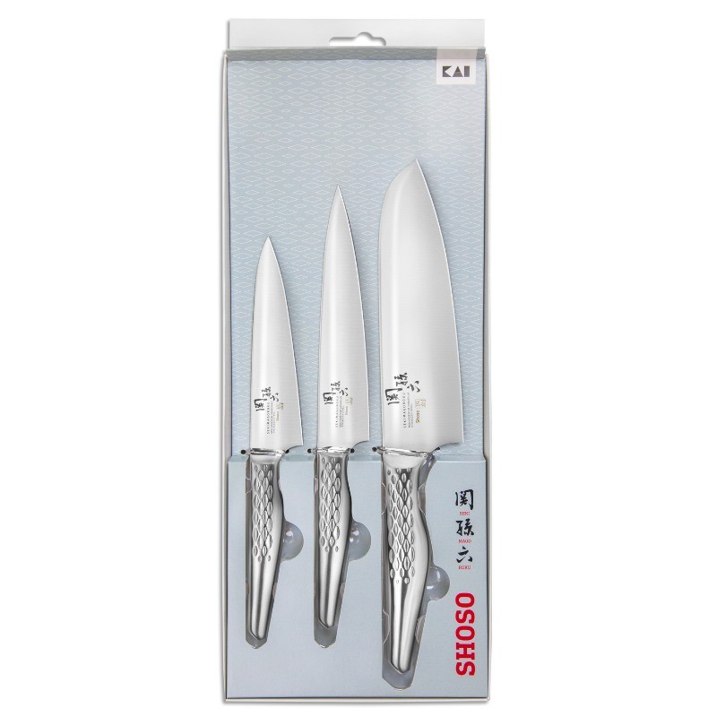 Set de 3 couteaux Japonais de la marque KAI