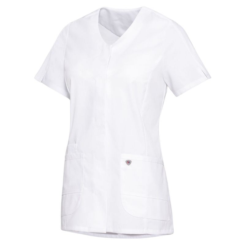 Blouse Médicale Femme Stretch Blanche - BP®, Manelli vêtement médical