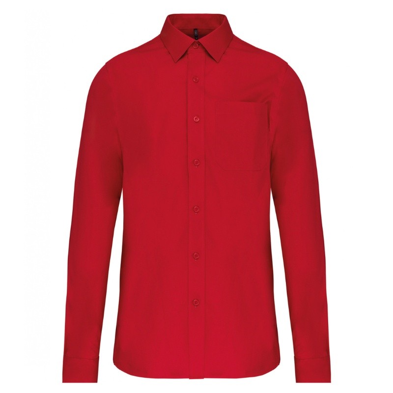 Chemise de travaille rouge classique pour vendeur, serveur et accueil
