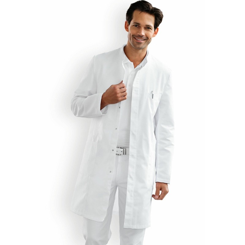 blouse blanche médicale homme longue