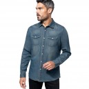 Chemise Denim Homme Manches Longues TOPTEX