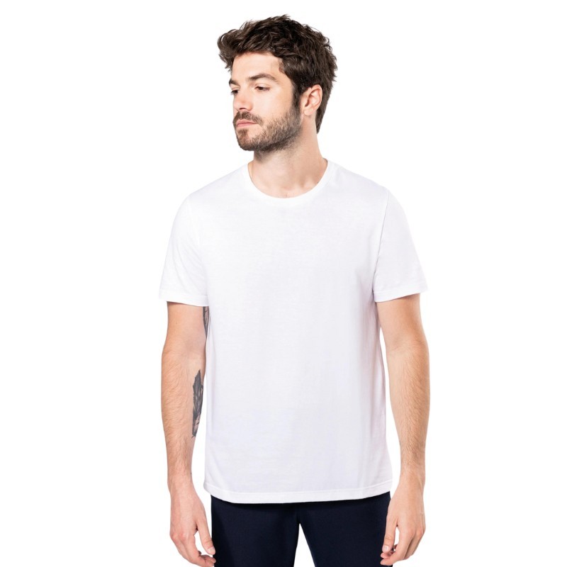 T-shirt de Travail Blanc Bio Homme Made in France TOPTEX