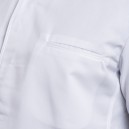 Détail de la poche de la veste de cuisine manches courtes ABAX blanc